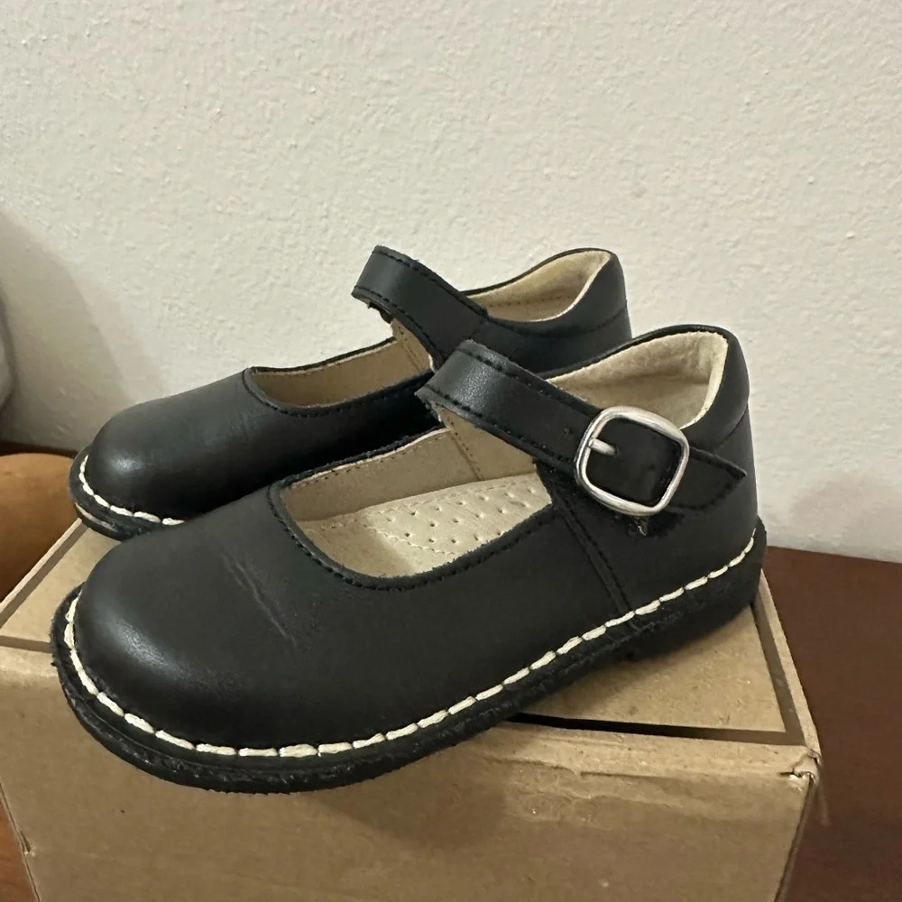 L'Amour Black Girls Mary Jane Dress Shoes with Buckle